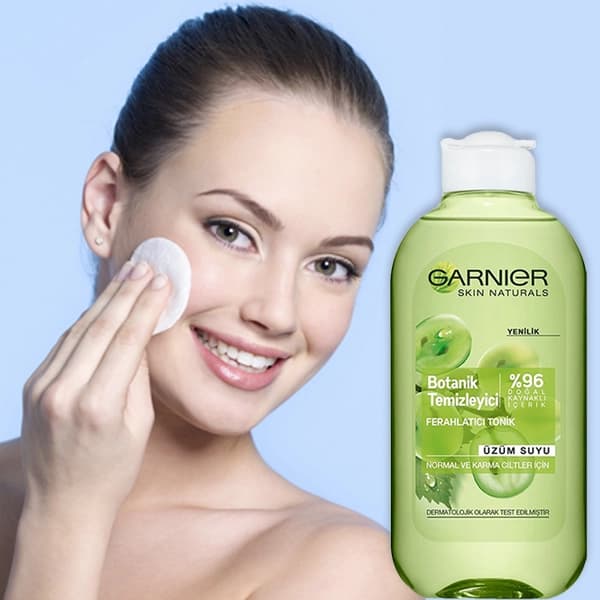 تونر گارنیر Garnier مناسب پوست نرمال تا مختلط حاوی عصاره انگور بوتانیکال، حجم 200ML — تصویر ۶