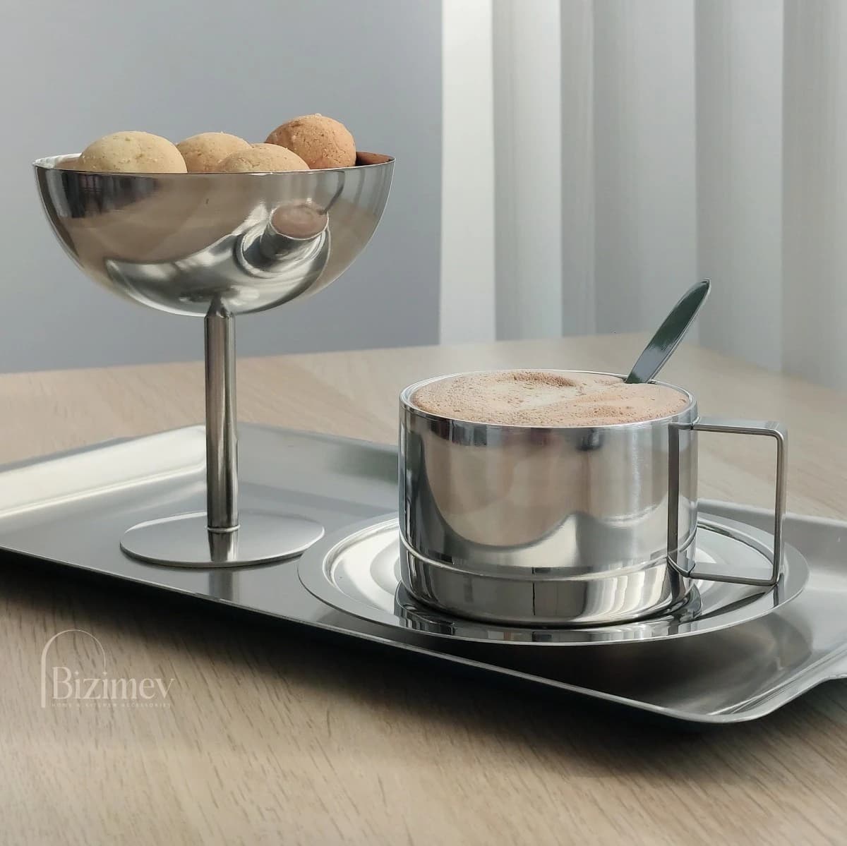 فنجان دوجداره استیل مدرن