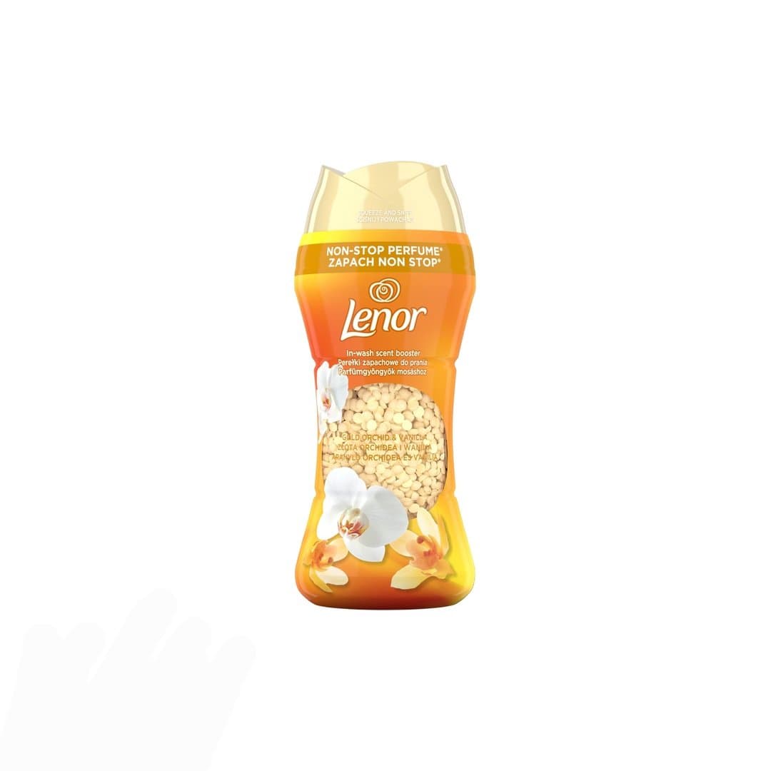 دانه خوشبو کننده لباس لنور LENOR مدل رایحه ارکیده و وانیل Gold Orchid، وزن 194 گرم