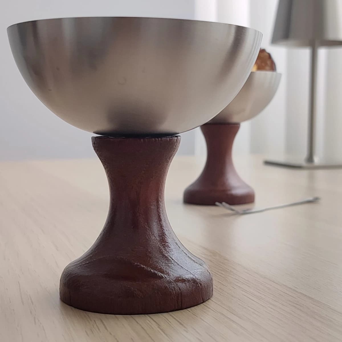 جام استیل پایه چوبی — تصویر ۵