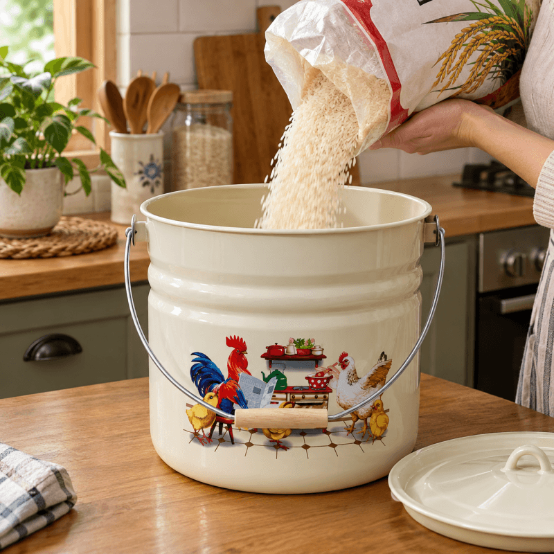 سطل 12لیتری خروس لعابی روس 7639