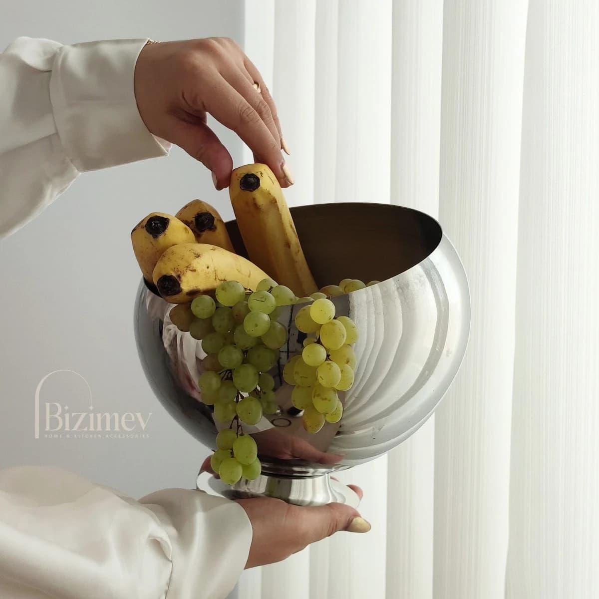 کاسه مورب پایه دار استیل — تصویر ۳