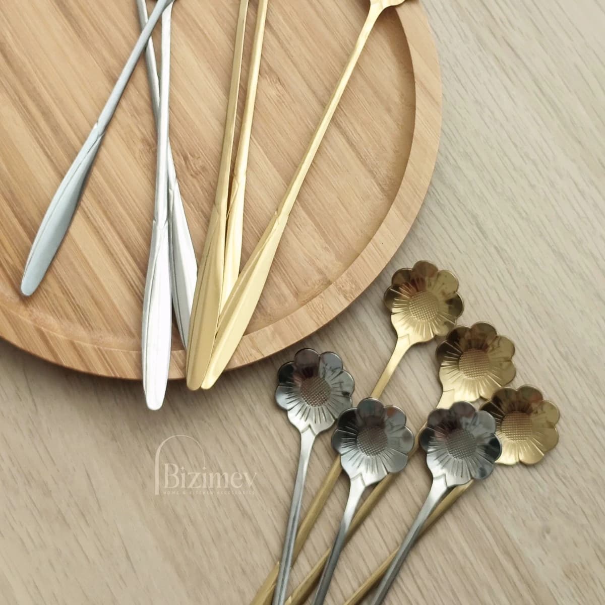 قاشق شربت خوری طرح گل — تصویر ۳
