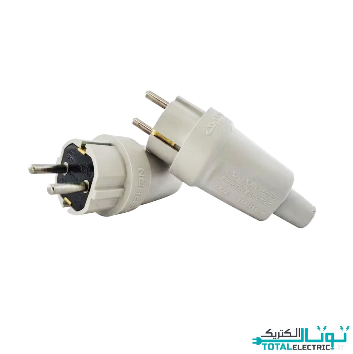 دوشاخه برق صنعتی ارت دار فرحان الکتریک