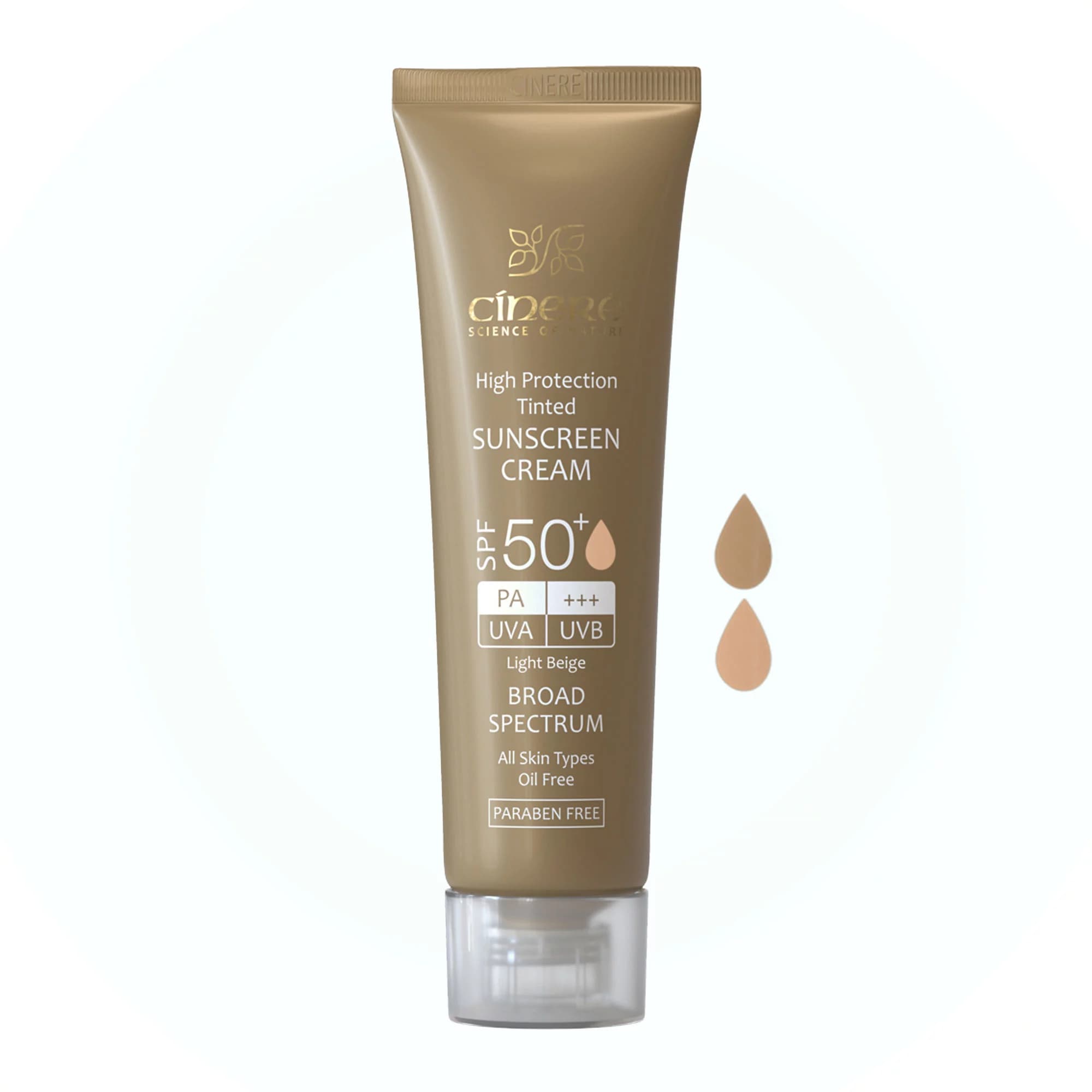ضد آفتاب رنگی spf50 سینره مناسب انواع پوست — تصویر ۲
