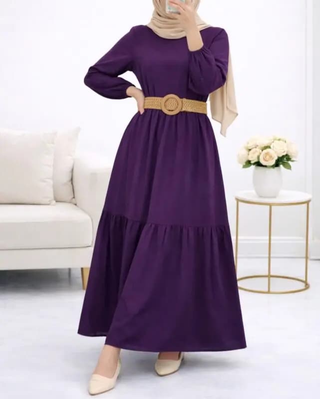 پیراهن ململ طرح آیدا یقه گره ای 6140 — تصویر ۱۰