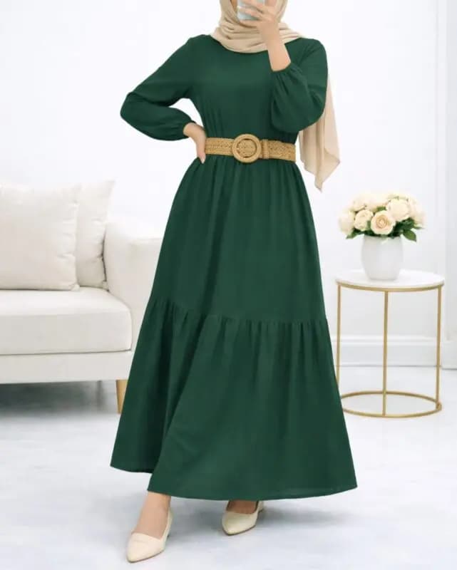 پیراهن ململ طرح آیدا یقه گره ای 6140 — تصویر ۱۱