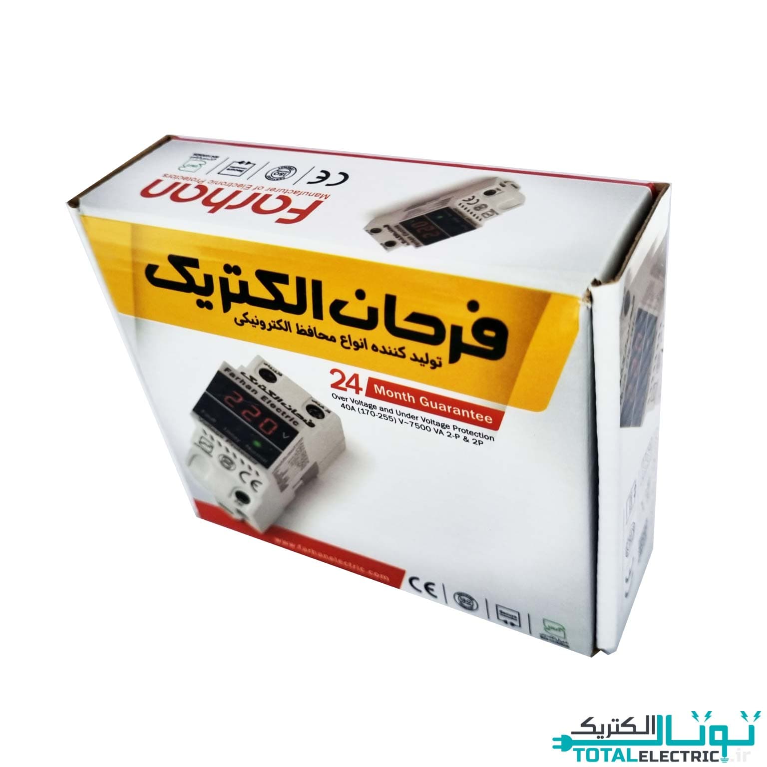 محافظ ولتاژ 40 آمپر ورودی ساختمان فرحان الکتریک طرح مینیاتوری — تصویر ۴