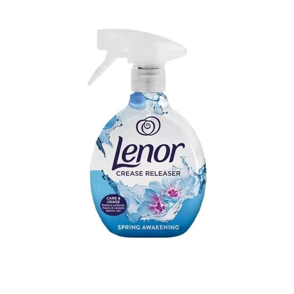 اسپری ضد چروک و خوشبو کننده لباس لنور LENOR، رنگ آبی رایحه صبح بهار، حجم 500ML