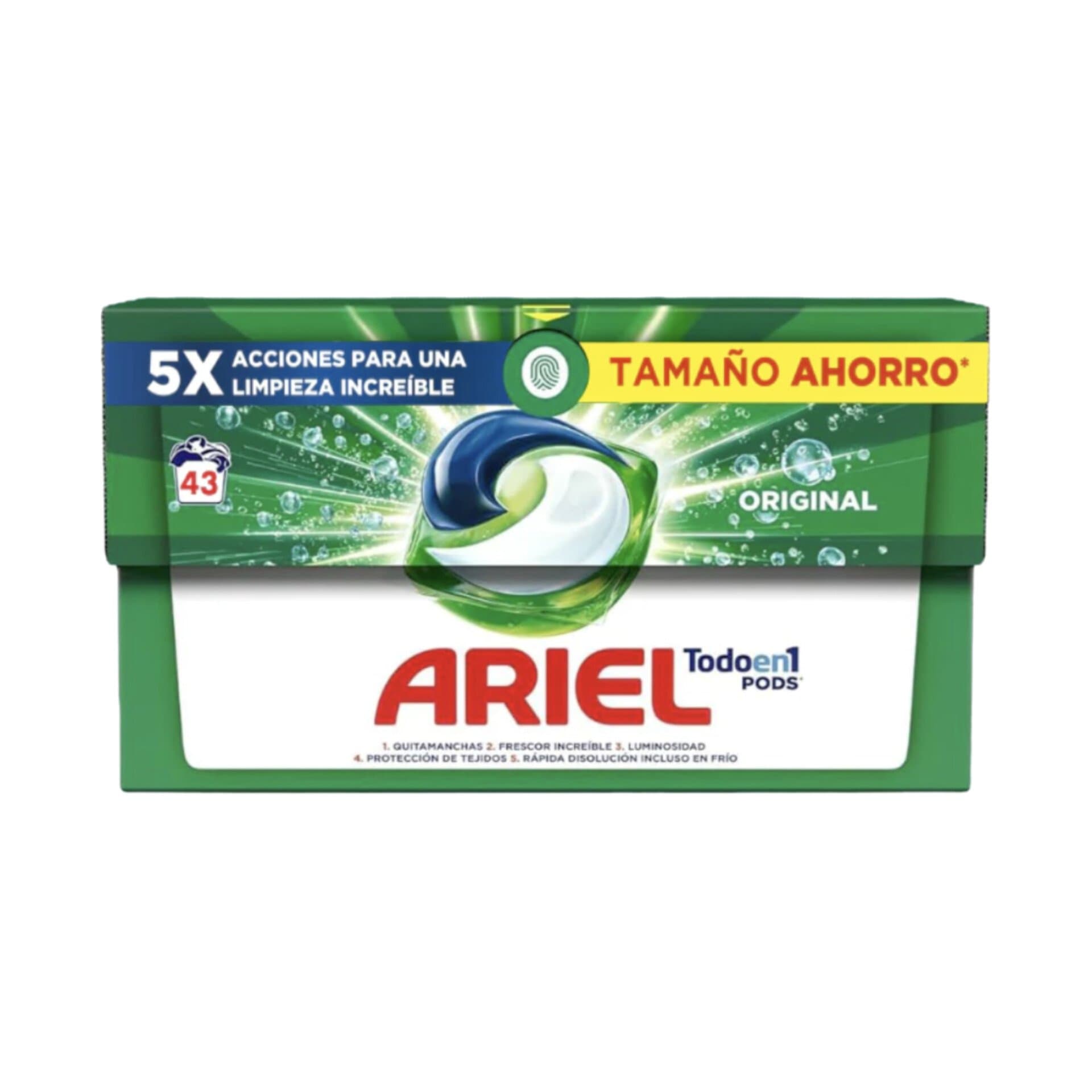 قرص ماشین لباسشویی آریل Ariel مدل 5 کاره سری ORGINAL، بسته 43 عددی