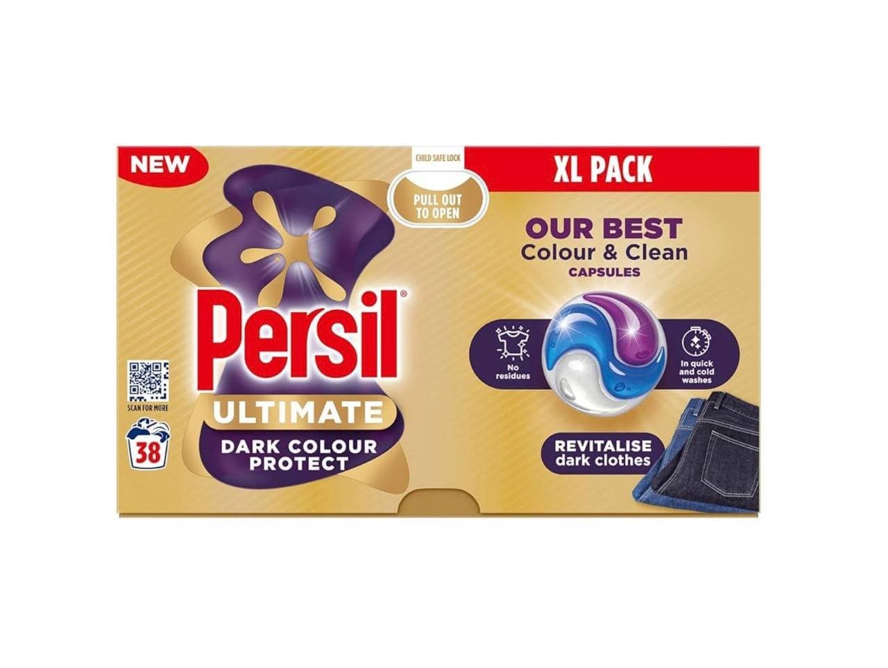 قرص ماشین لباسشویی پرسیل Persil مدل ULTIMATE مناسب لباس های مشکلی و تیره، بسته 38 عددی