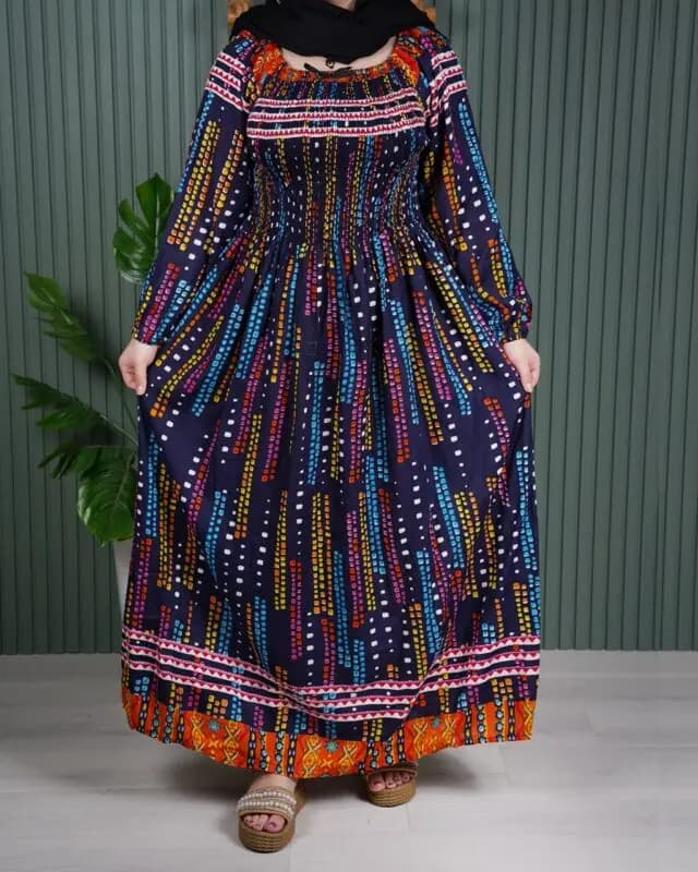 پیراهن بلند قواره بزرگ باران SH7299 — تصویر ۱۰
