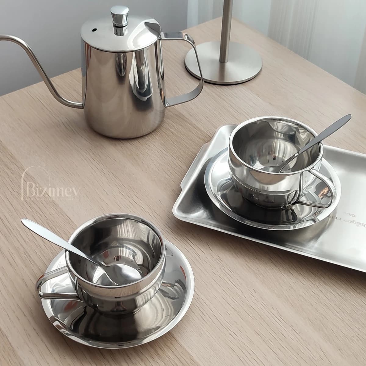 فنجان و نعلبکی استیل انگلیش هوم — تصویر ۳