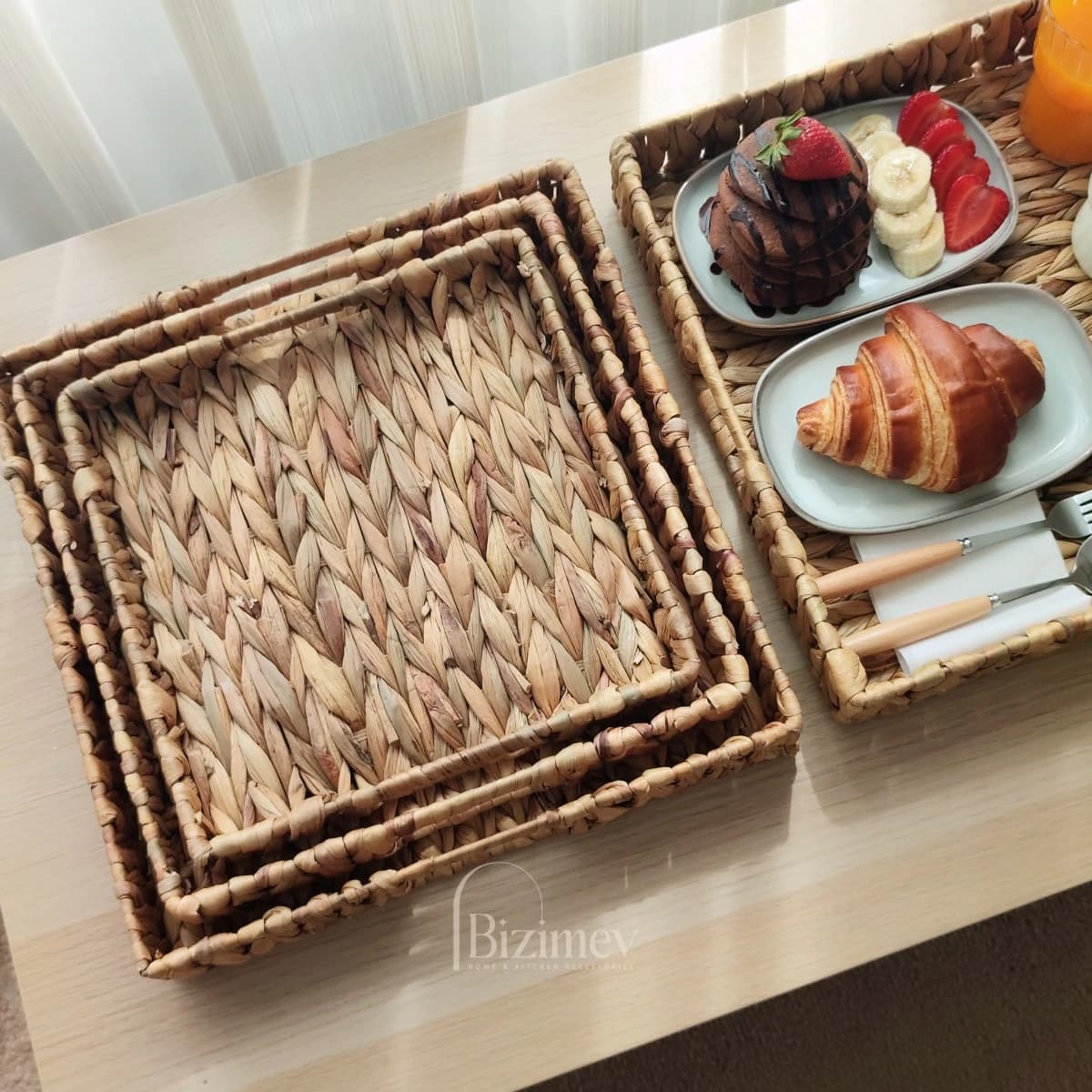 سینی سه سایز حصیری — تصویر ۵