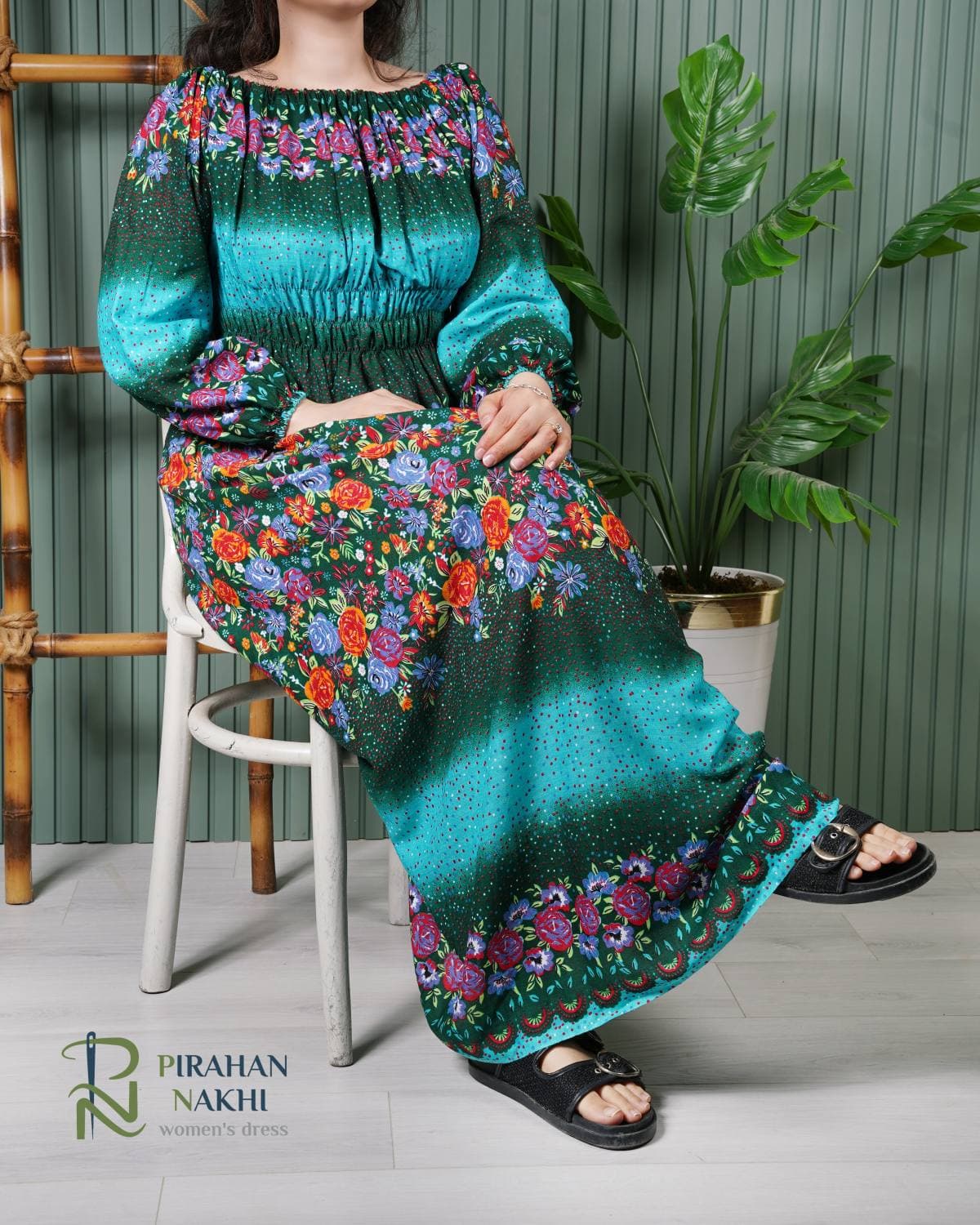 پیراهن ساحلی گلبهار R7532 — تصویر ۹