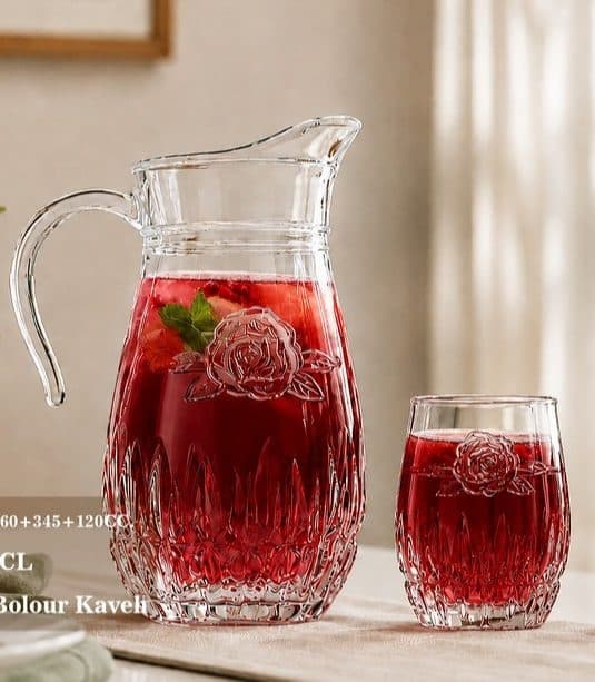پارچ و لیوان رزا 13 پارچه کادویی