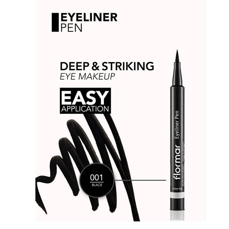 خط چشم ماژیکی فلورمار مشکی مدل Eyeliner Pen — تصویر ۳
