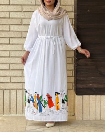 ساحلی نخی طرح آدمک J7158 — تصویر ۸