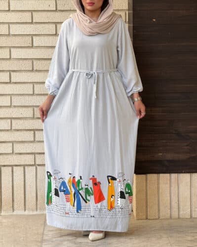 ساحلی نخی طرح آدمک J7158 — تصویر ۶