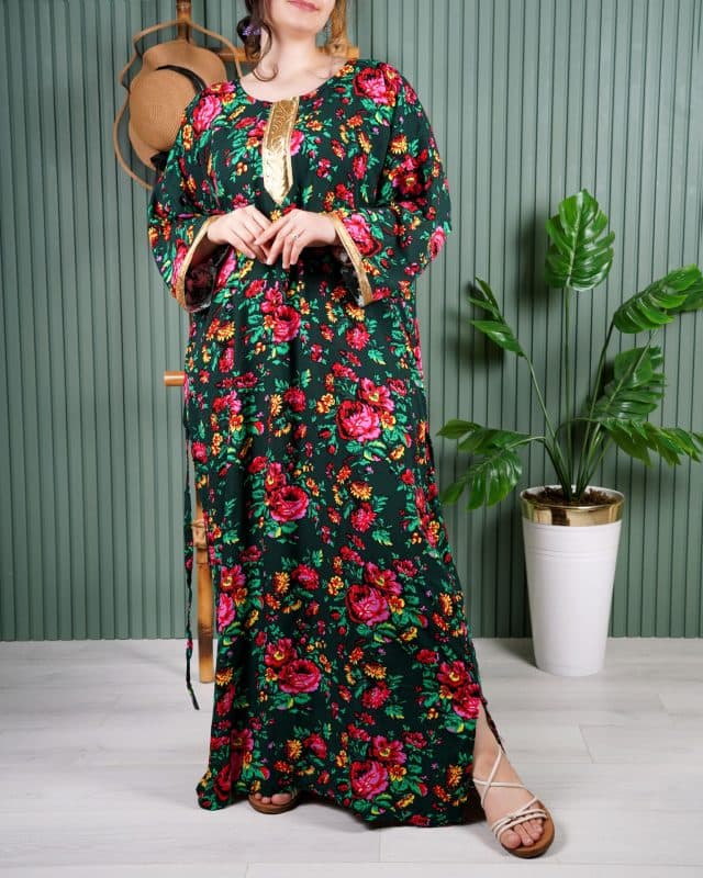 ساحلی کتیبه طلایی گل درشت E7496