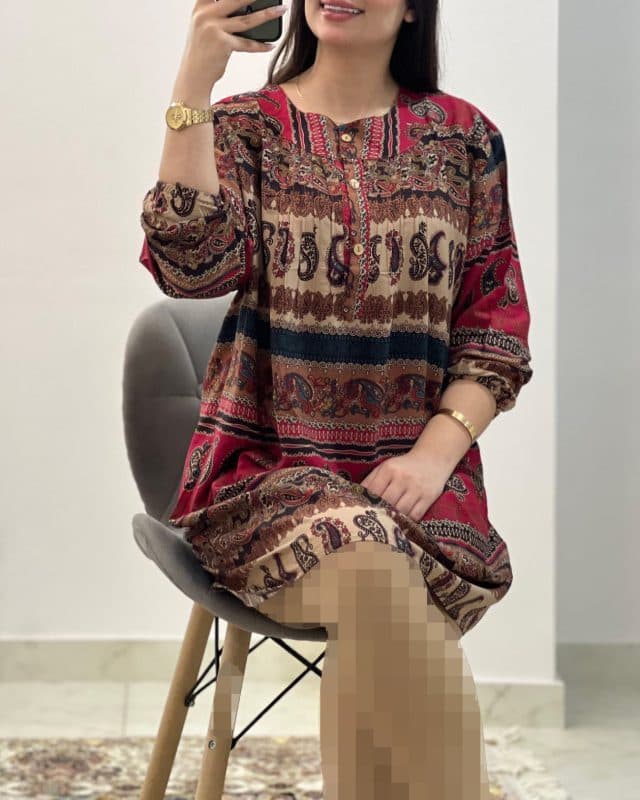 تونیک سنتی بیگ سایز اندونزی M617 — تصویر ۳