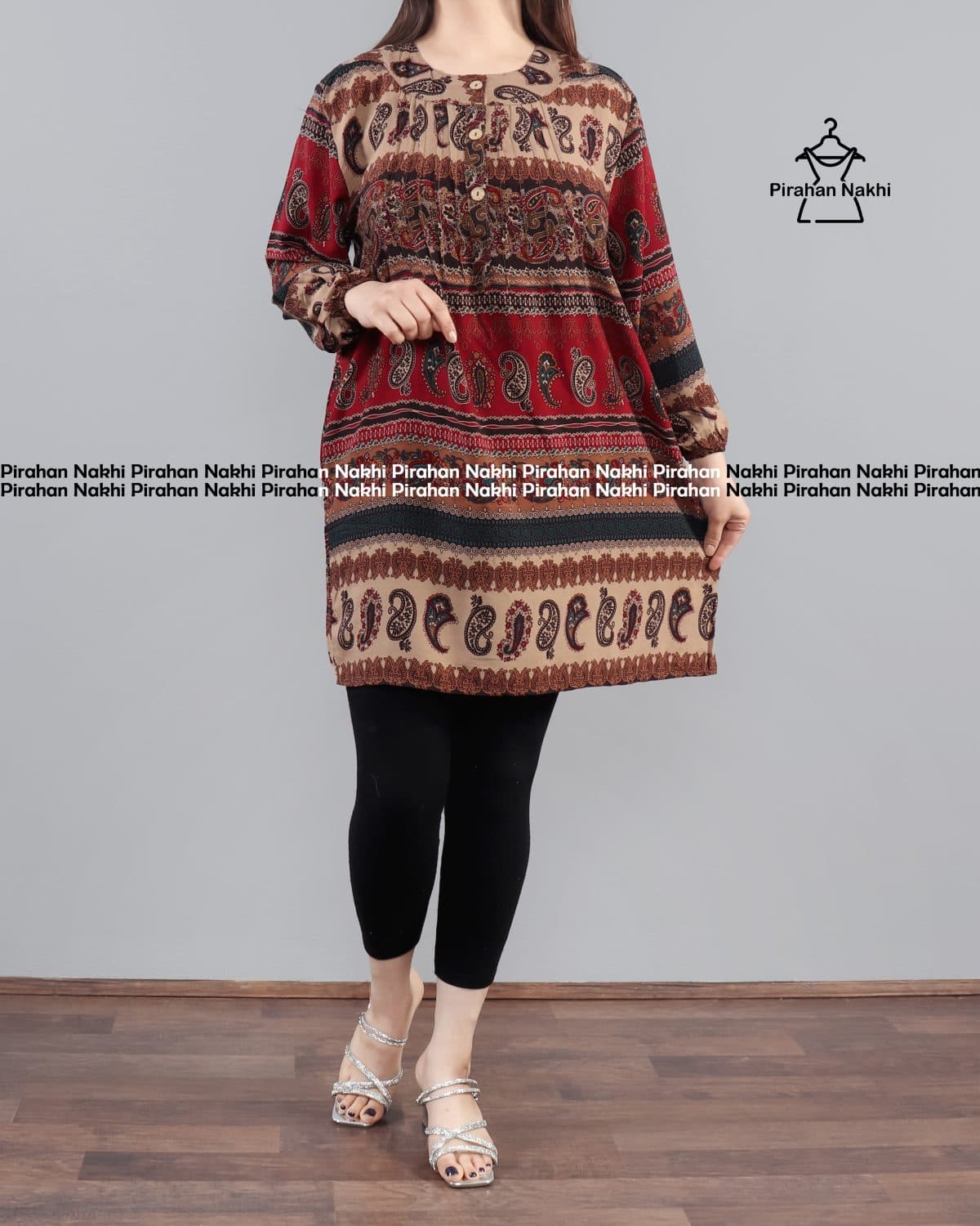 تونیک سنتی بیگ سایز اندونزی M617 — تصویر ۶