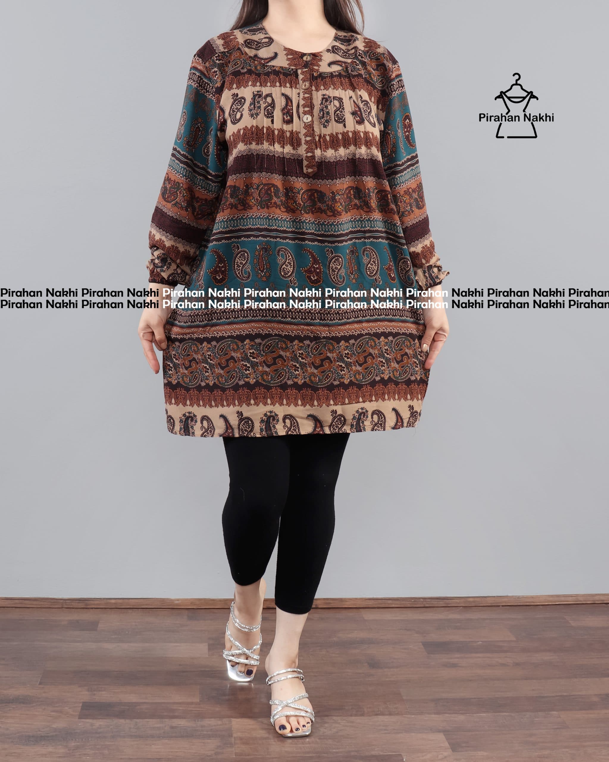 تونیک سنتی بیگ سایز اندونزی M617 — تصویر ۹
