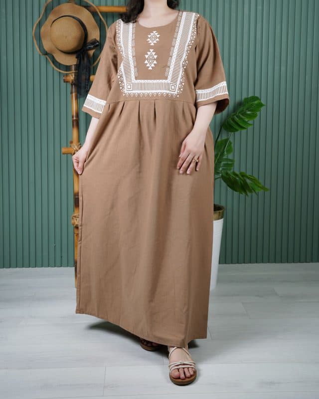 پیراهن مانتوی طرح پادمیرا لینن E7463 — تصویر ۶