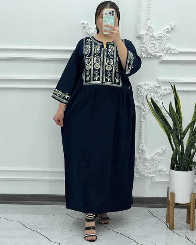 پیراهن لینن الهه K1398