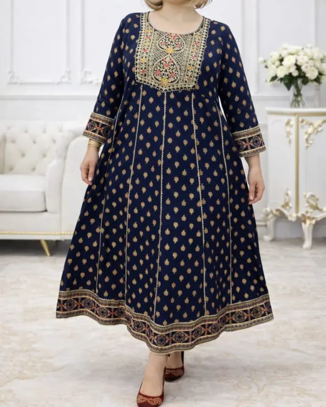 پیراهن ساحلی کورتی هندی 7396 — تصویر ۹