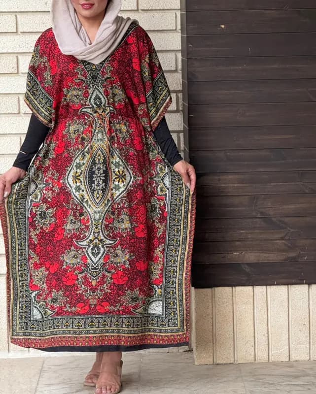 پیراهن پانچ سیلک هندی SH7011 — تصویر ۱۱