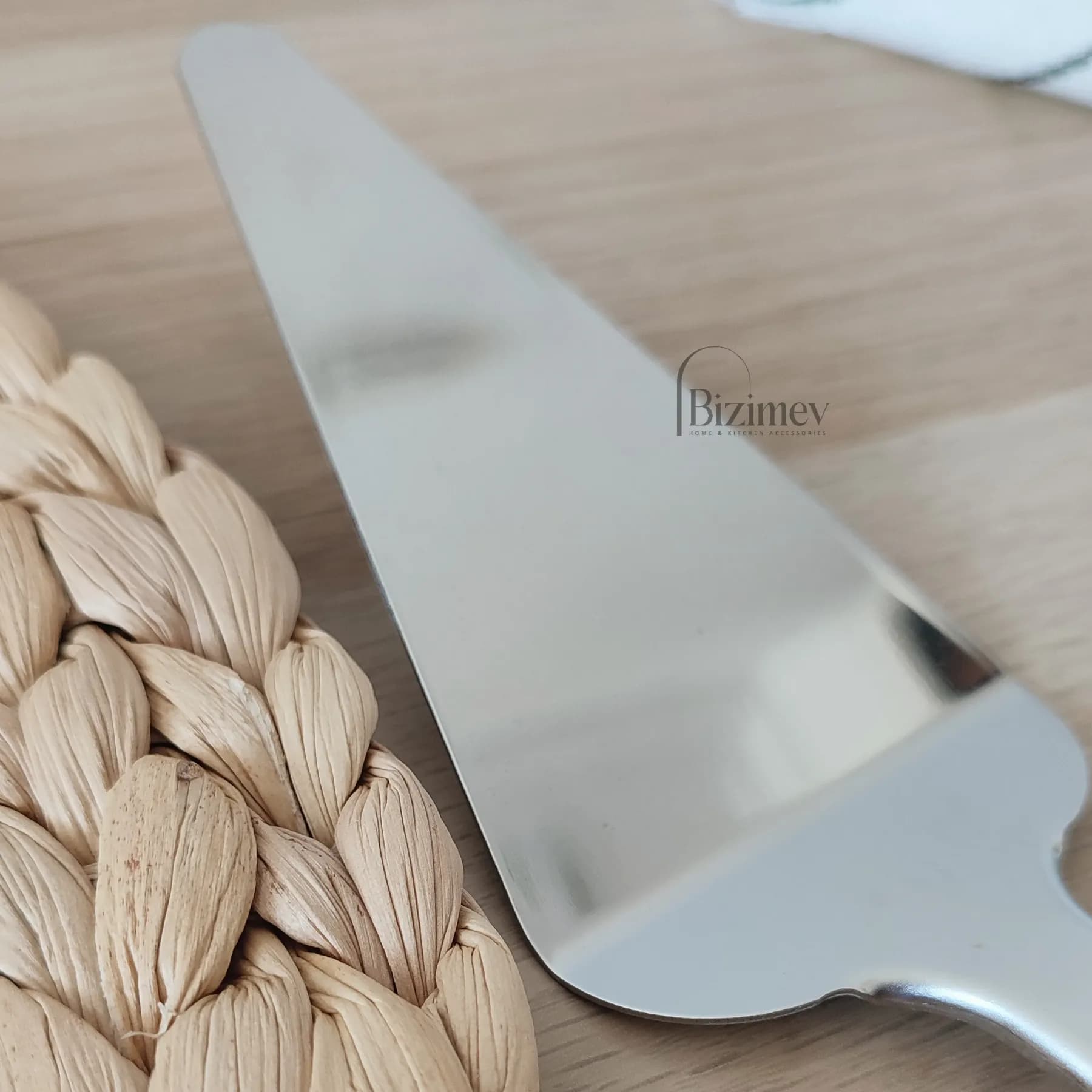 کفگیر کیک ساده دسته چوبی شنگیا — تصویر ۴