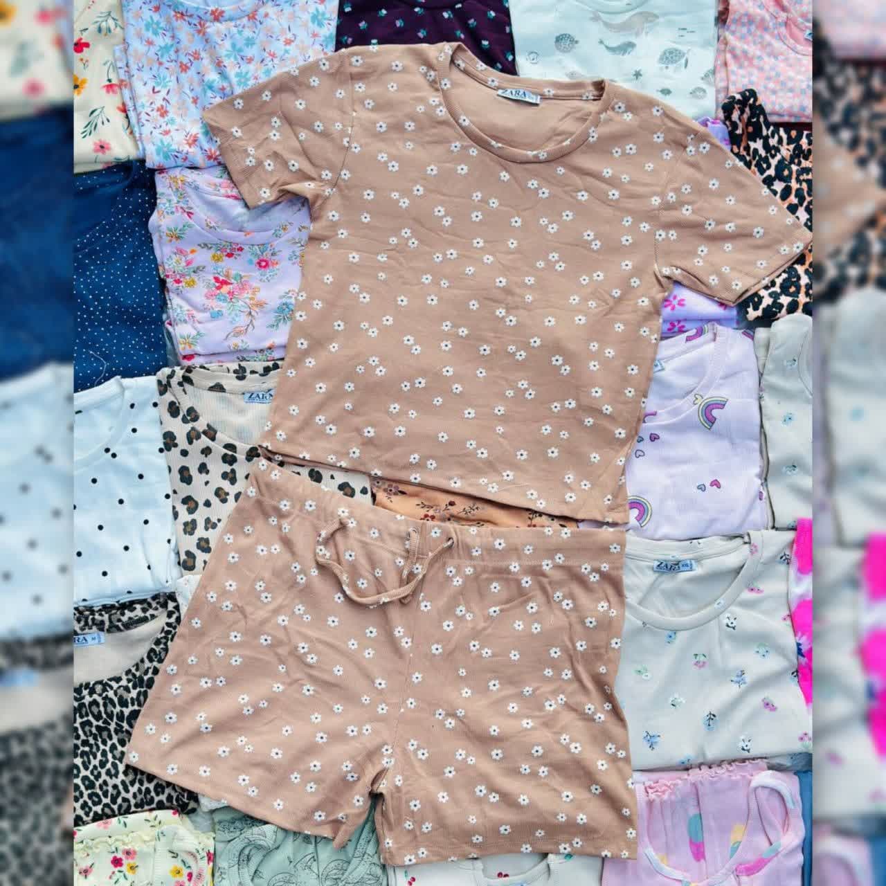 ست کراپ و شورتک ZARA عمده (پک 6 عددی) — تصویر ۵