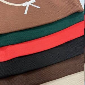 کراپ تیشرت یقه پاپیون (پک 6 عددی) — تصویر ۹