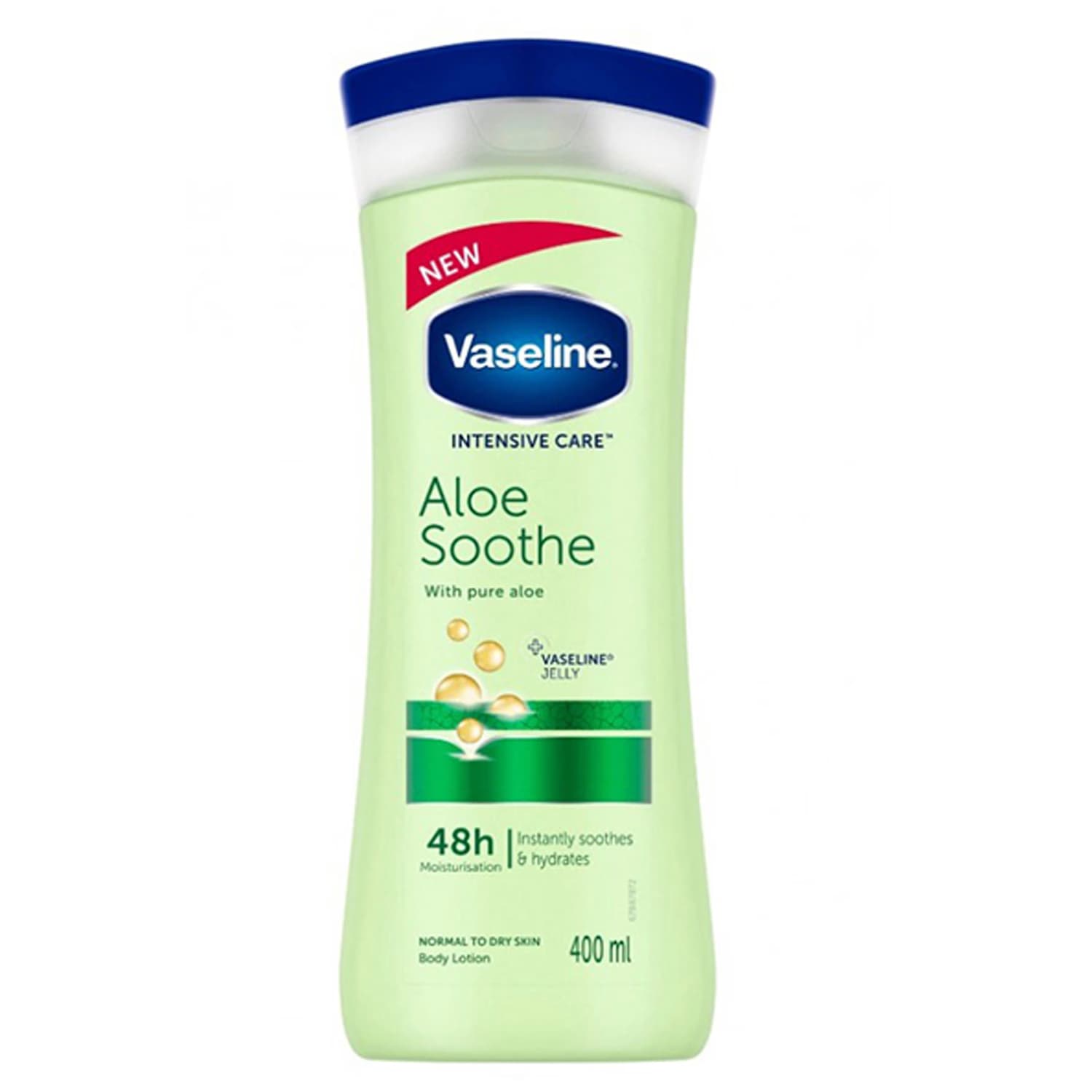 لوسیون بدن آلوئه ورا وازلین Vaseline Aloe Soothe 400ml — تصویر ۲