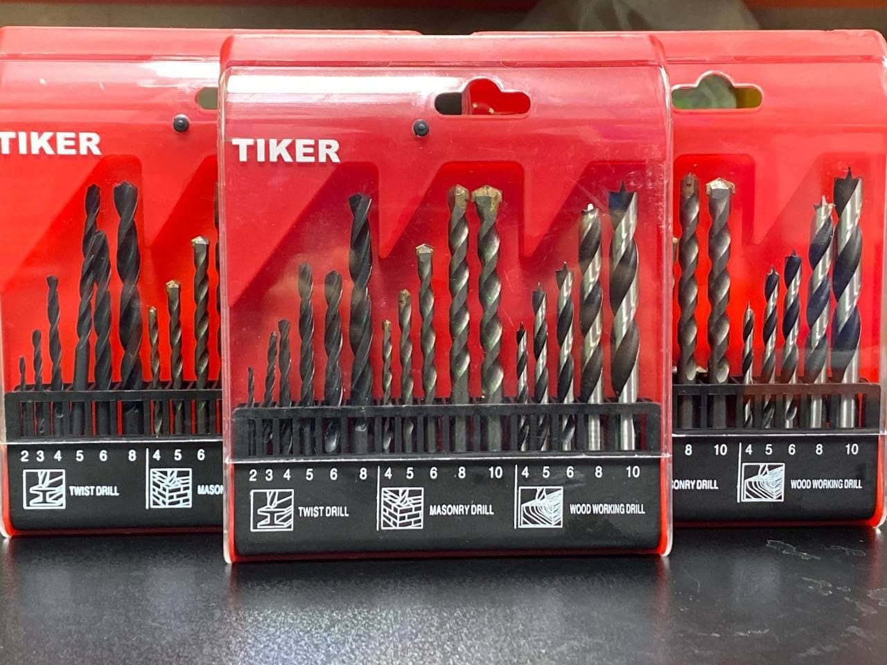 جعبه مته ۱۶ عددی TIKER (چوب، آهن، بتن و آجر)