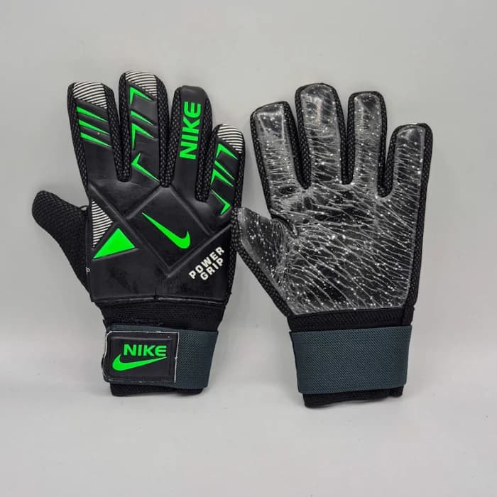 دستکش دروازه‌بانی پسرانه نایکی (Nike Power Grip) | کف چرم ضد لغزش دانه‌دار با پارچه تنفسی و مچ‌بند چسبی — تصویر ۴