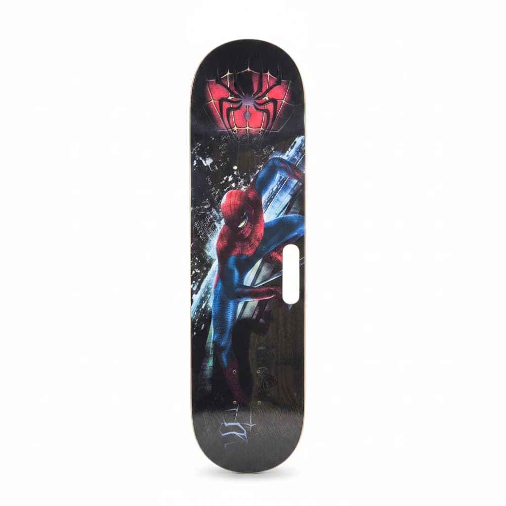 اسکیت بورد دک‌وار (Deckwar) مدل 31 اینچ طرح مرد عنکبوتی (Spiderman) | اسکیت بورد چوبی ۷ لایه افرا با دستگیره حمل اختصاصی