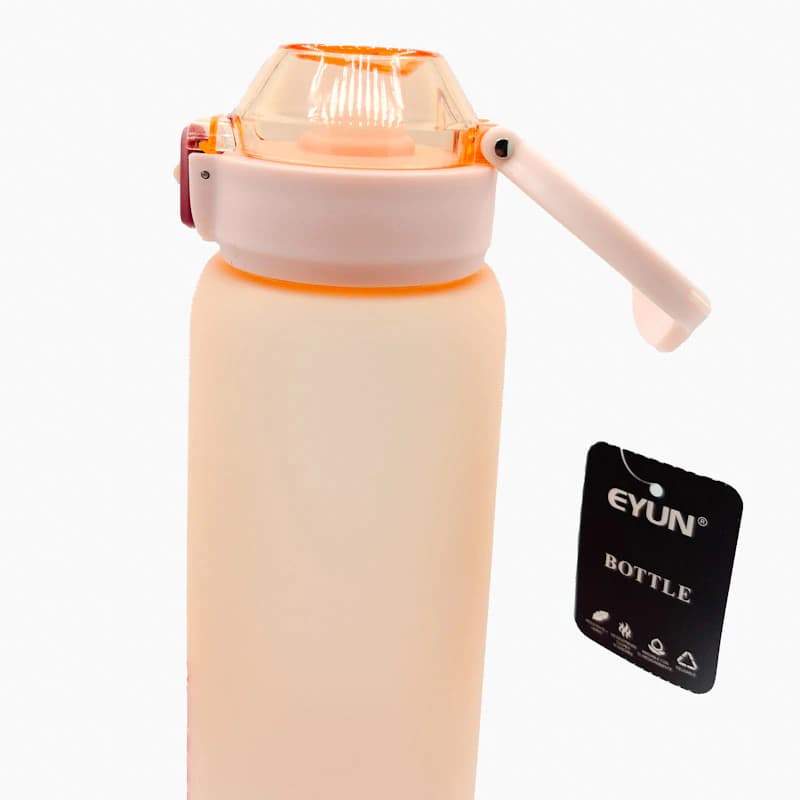 قمقمه ورزشی ایون EYUN مدل Asport گنجایش ۱ لیتر کد 619 | قمقمه مات کرومی با لبی آسان‌نوش و درب قفلی — تصویر ۳