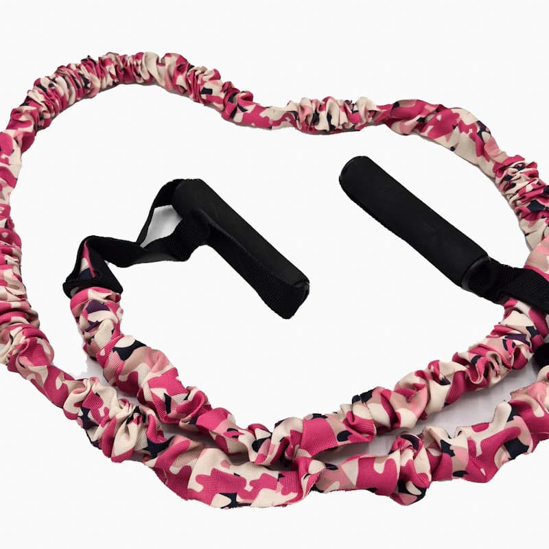 کش تمرینی CX روکش‌دار مدل Camo | کش بدنسازی و پیلاتس مجهز به دسته اسفنجی و روکش محافظ — تصویر ۳