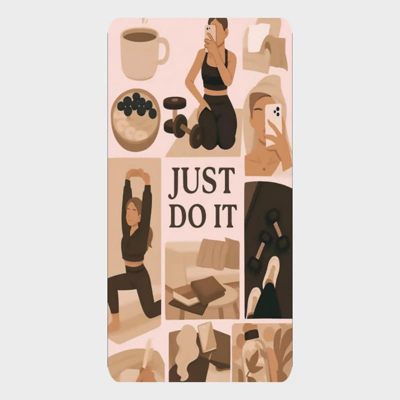 حوله ورزشی مایکروفایبر طرح لایف‌استایل Just Do It | ابعاد ۶۰×۱۲۰ سانتی‌متر با طراحی مدرن کلاژ — تصویر ۲