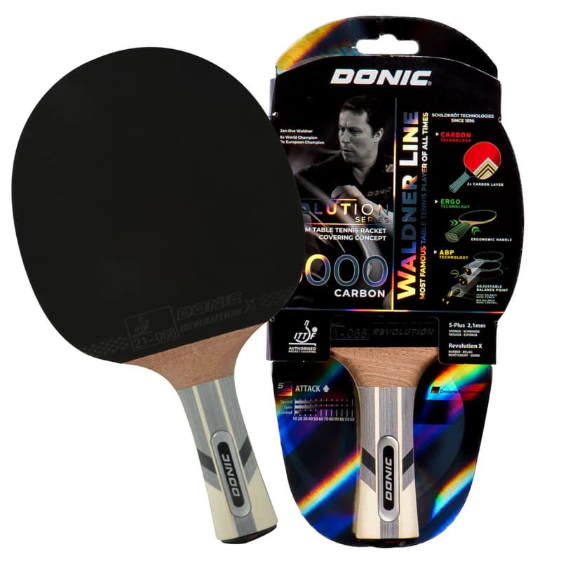 راکت پینگ‌پنگ Donic Schildkröt مدل Waldner 3000 Carbon | قدرت کربن و تکنولوژی ABP برای بازی تهاجمی — تصویر ۲