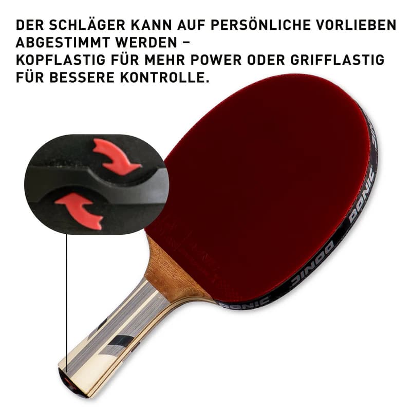 راکت پینگ‌پنگ Donic Schildkröt مدل Waldner 3000 Carbon | قدرت کربن و تکنولوژی ABP برای بازی تهاجمی — تصویر ۴