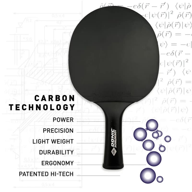 راکت پینگ‌پنگ Donic Schildkröt CarboTec 900 | فناوری کربن برای قدرت و دقت بی‌نظیر — تصویر ۵