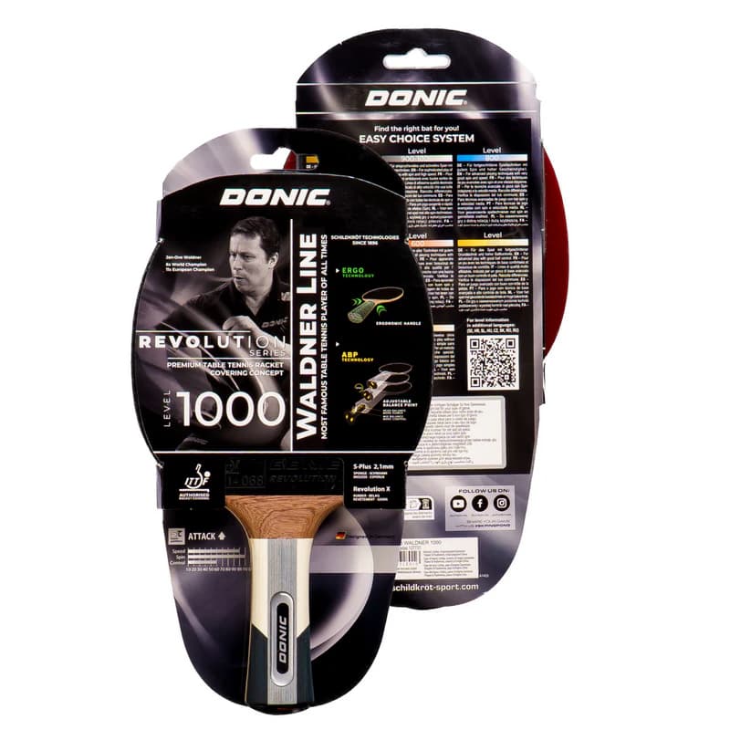 راکت پینگ‌پنگ Donic Schildkröt مدل Waldner 1000 | حرفه‌ای‌ترین راکت سری والدنر با تکنولوژی ABP و رویه Revolution X — تصویر ۴