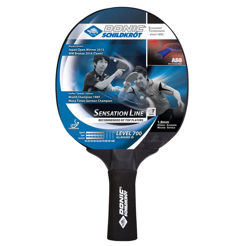 راکت پینگ‌پنگ Donic Schildkröt مدل Sensation 700 ASG | تکنولوژی Anti Shock Grip با اسفنج ۱.۸ میلی‌متری — تصویر ۲