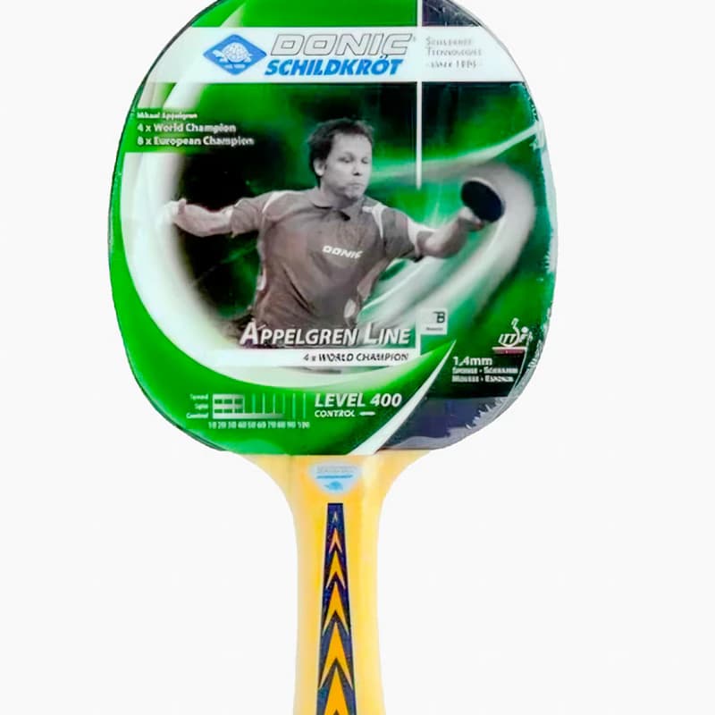 راکت پینگ‌پنگ Donic Schildkröt مدل Appelgren Line 400 | رویه ITTF با اسفنج ۱.۴ میلی‌متری — تصویر ۲