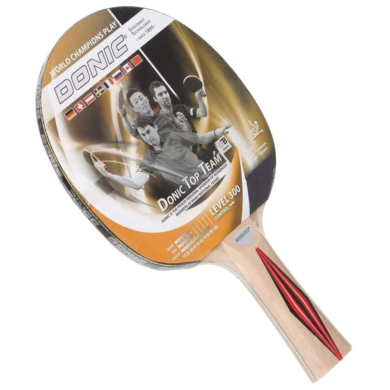 راکت پینگ‌پنگ Donic Schildkröt مدل Top Team 300 | دارای تاییدیه ITTF و چوب ۱۰۰٪ پایدار (FSC)