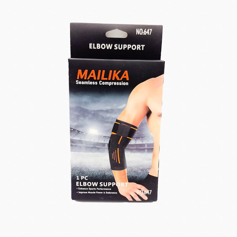 آرنج‌بند کشی MAILIKA کد 647 | مدل تک‌چسب با تکنولوژی Seamless Compression و قابلیت تنظیم فشار — تصویر ۲
