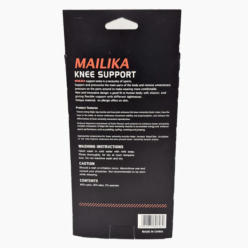 زانوبند کشی MAILIKA کد 626 | مدل تک‌چسب با تکنولوژی Seamless Compression جهت حمایت داینامیک — تصویر ۴